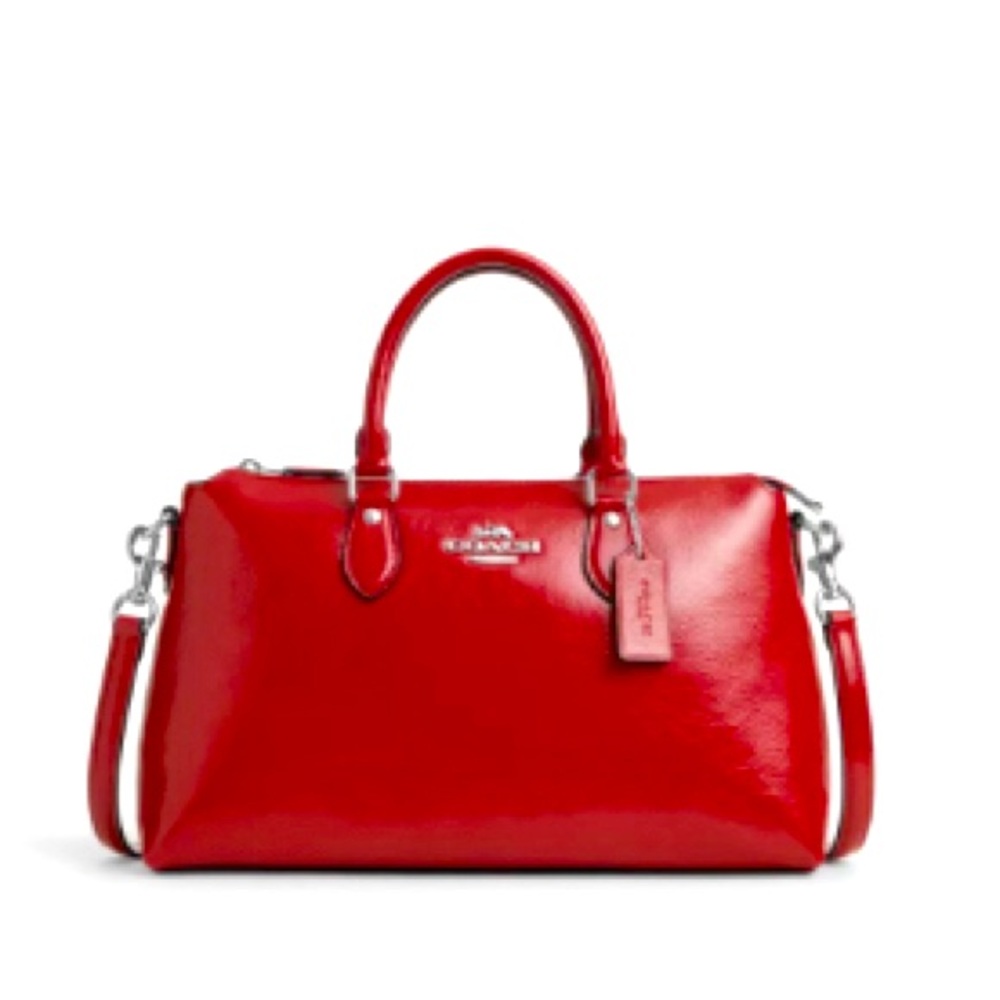 Red coach handbag